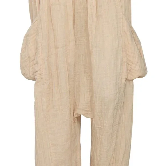 Free People Walk On Fire Pant Pull On Endless Summer Smocked L - Picture 3 of 5